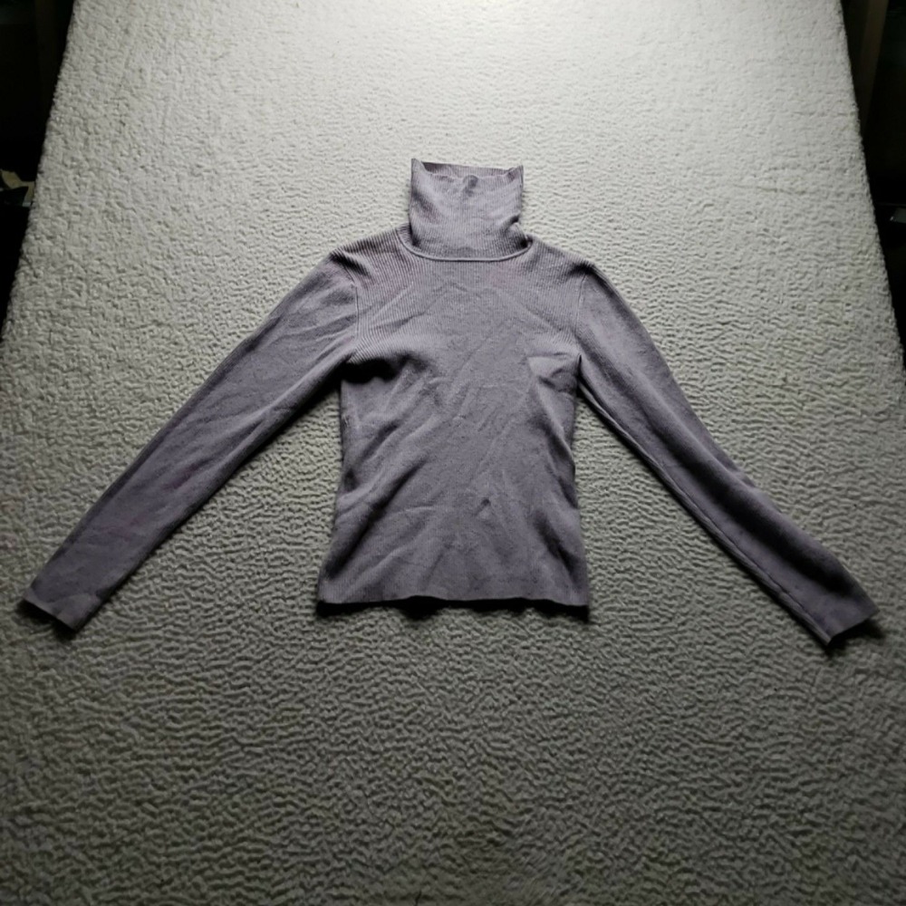 Old Navy Sweater Womens Small Purple Turtleneck Long Sleeve Knit Pullover Ribbed